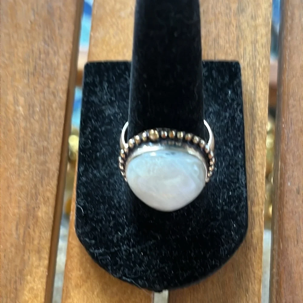 RAINBOW MOONSTONE 925 RING-NWT